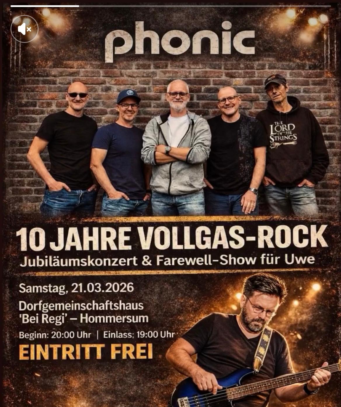 Phonic am 21.03.26 bei Regi